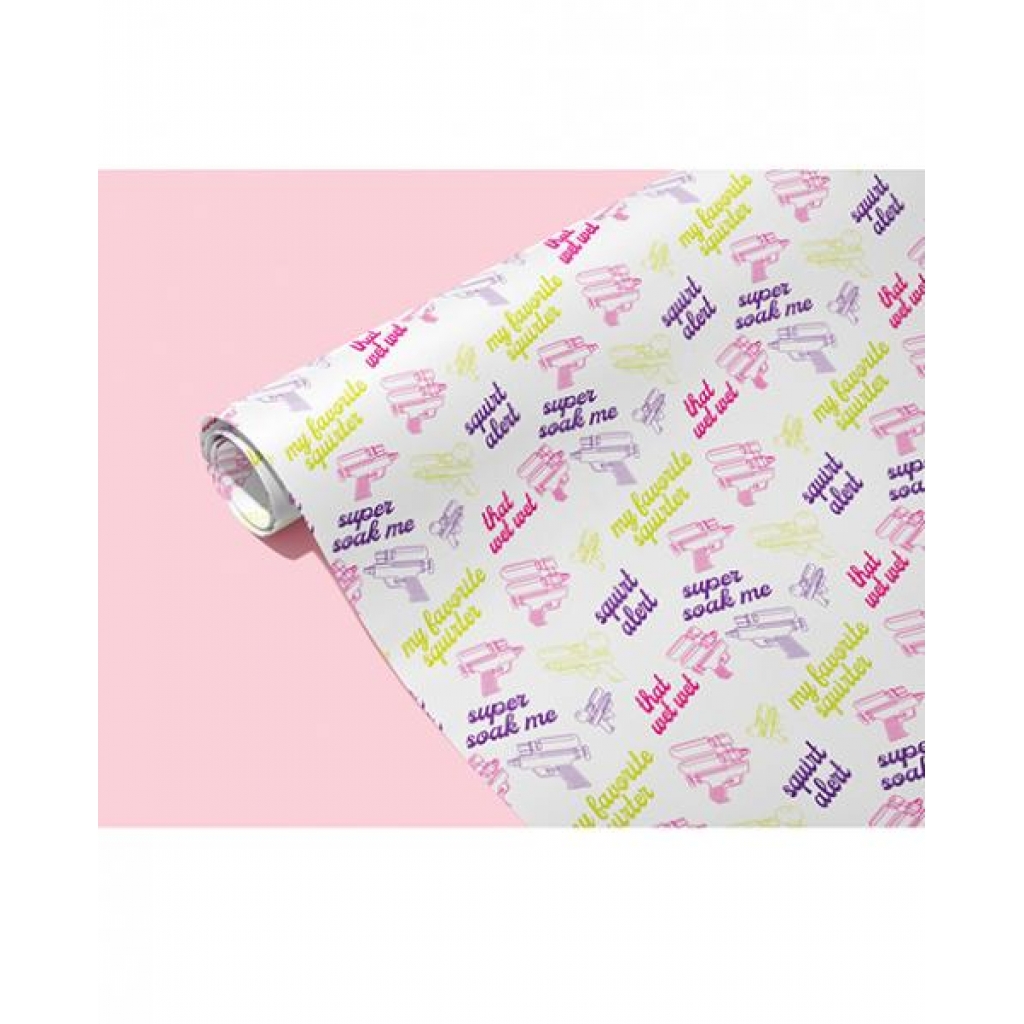 Squirt Alert Naughty Gift Wrapping Paper