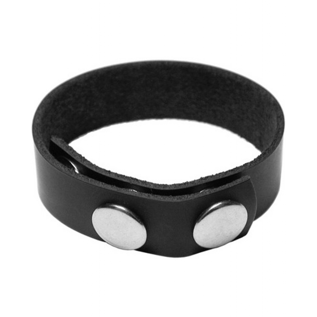 KinkLab 3 Snap Cock Ring - Adjustable Leather