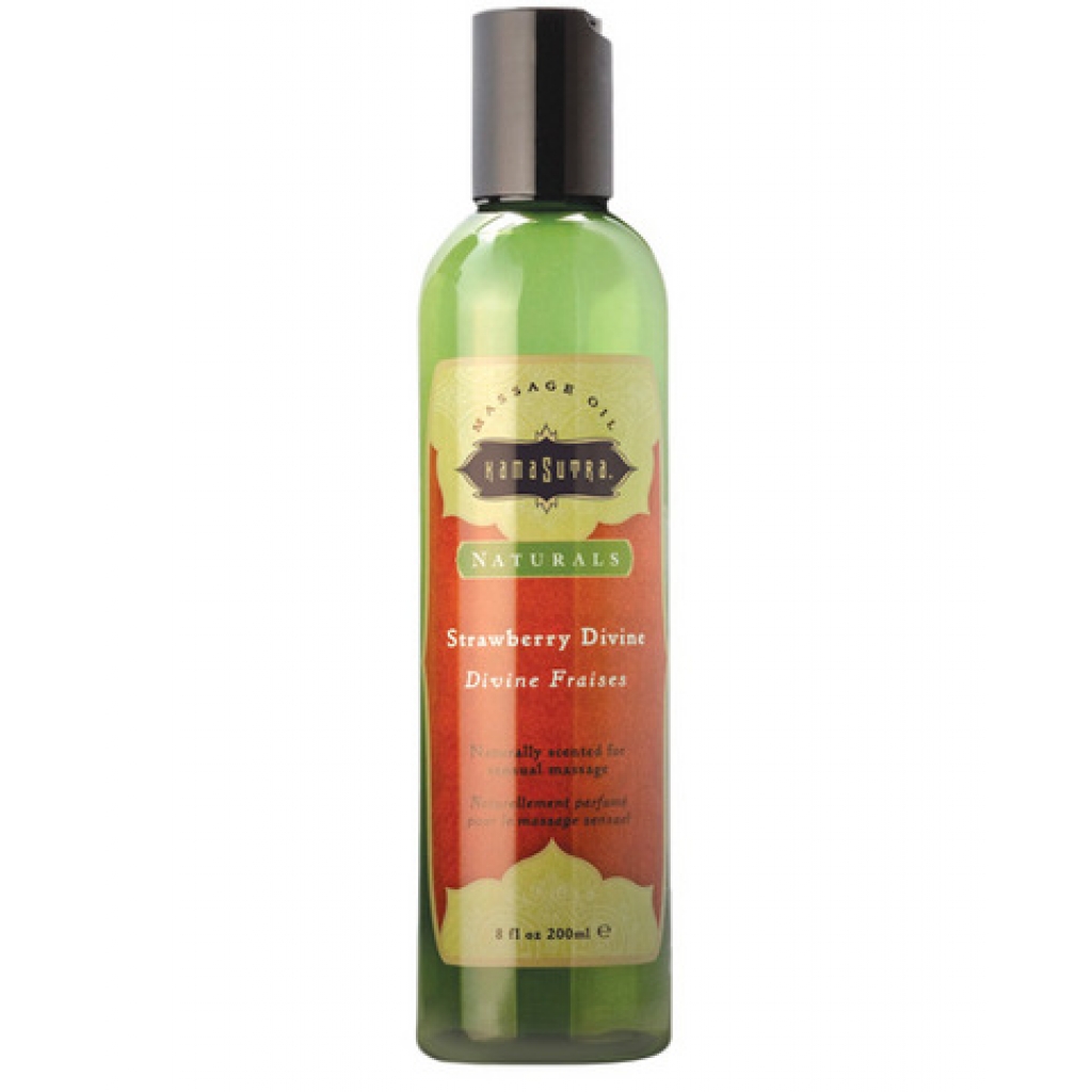 Kama Sutra Naturals Massage Oil - Strawberry Divine 8oz