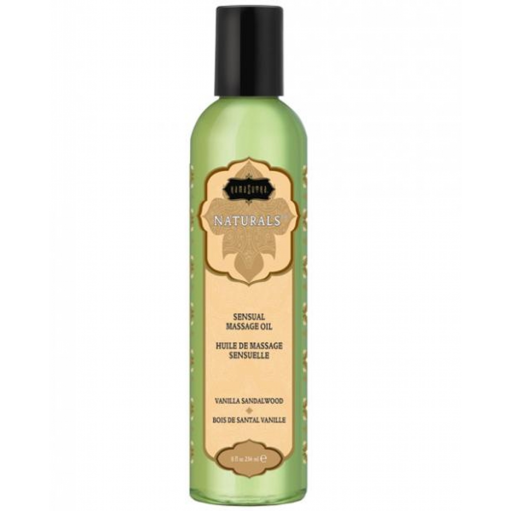 Kama Sutra Naturals Massage Oil in Vanilla Sandalwood - 8oz