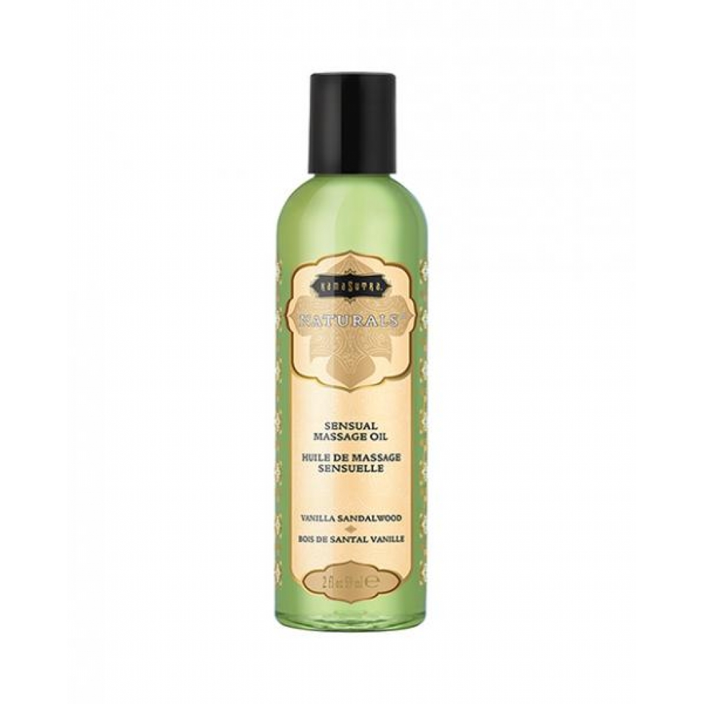 Kama Sutra Naturals Massage Oil - 2 Oz Vanilla Sandalwood