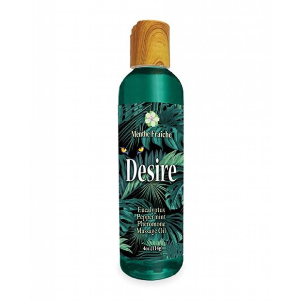 Desire Pheromone Massage Oil - 4 Oz Eucalyptus/Peppermint