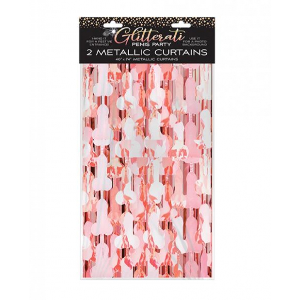 Glitterati Penis Foil Curtain - 2 Pack