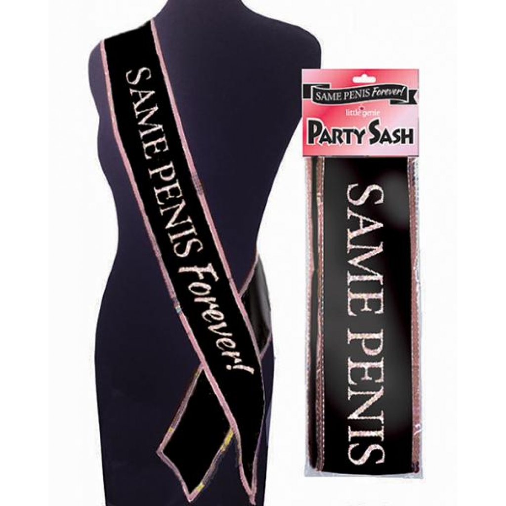 Same Penis Forever Sash - Black - O/S