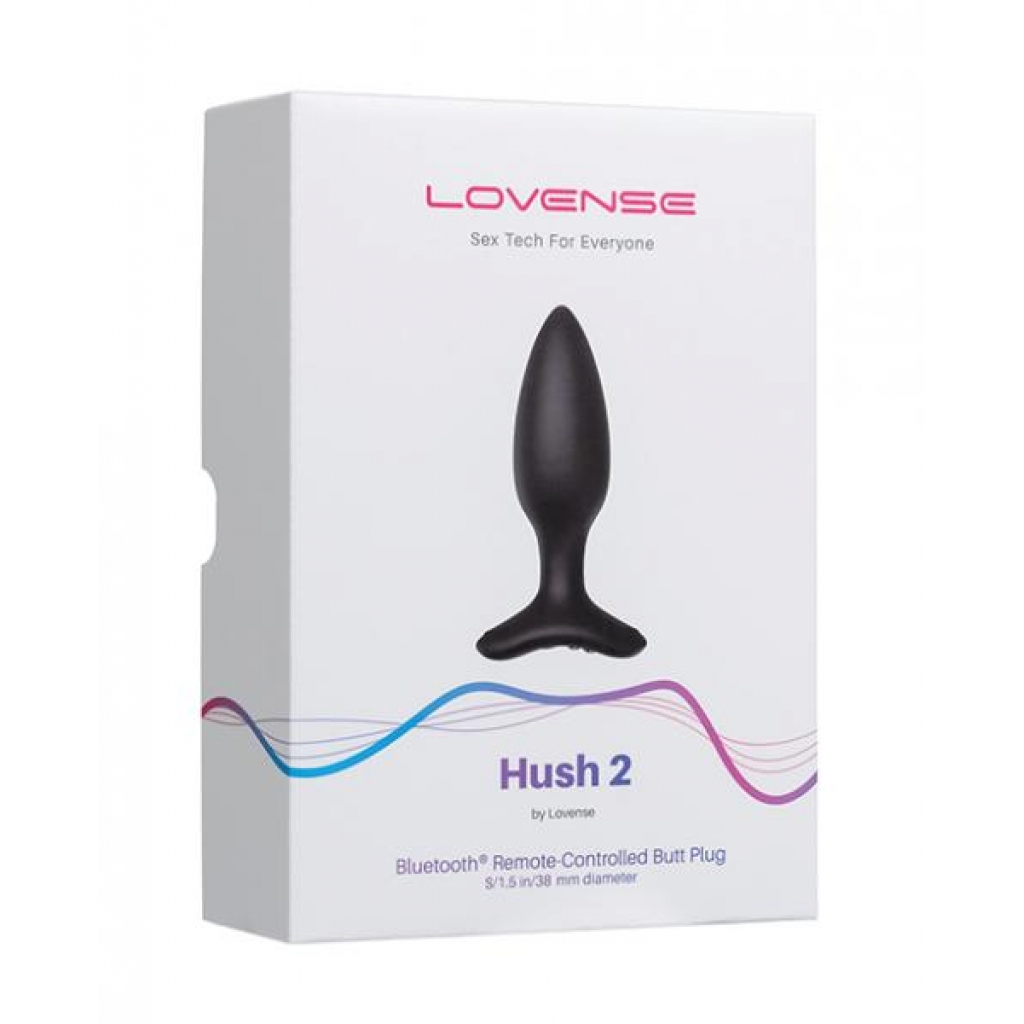 Lovense Hush 2 - 1.5 Inch Butt Plug - Black