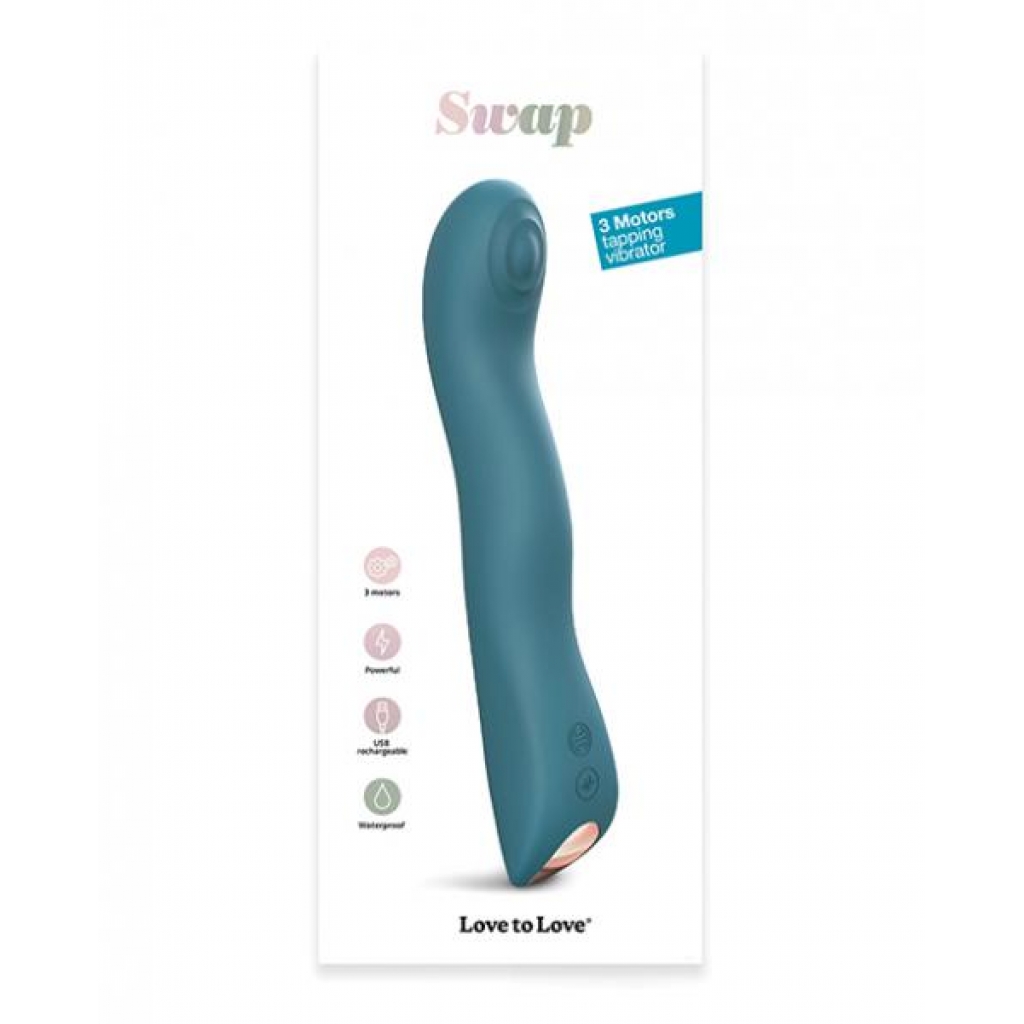 Teal Me Love To Love Swap Tapping Vibrator