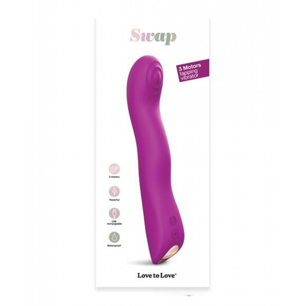 Versatile Love To Love Swap Tapping Vibrator - Sweet Orchid