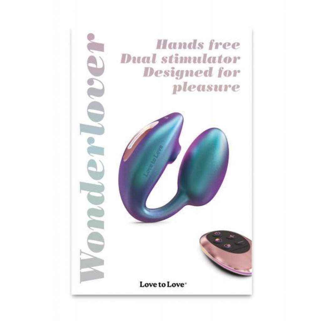 Wonderlover Dual Stimulator - Iridescent Turquoise