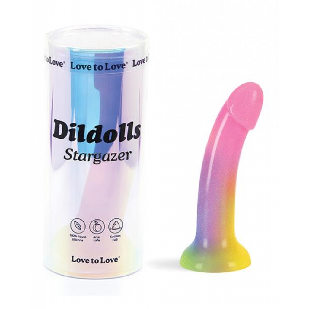 Love To Love Silicone Dildolls Stargazer - Gradient Rainbow With Glitter