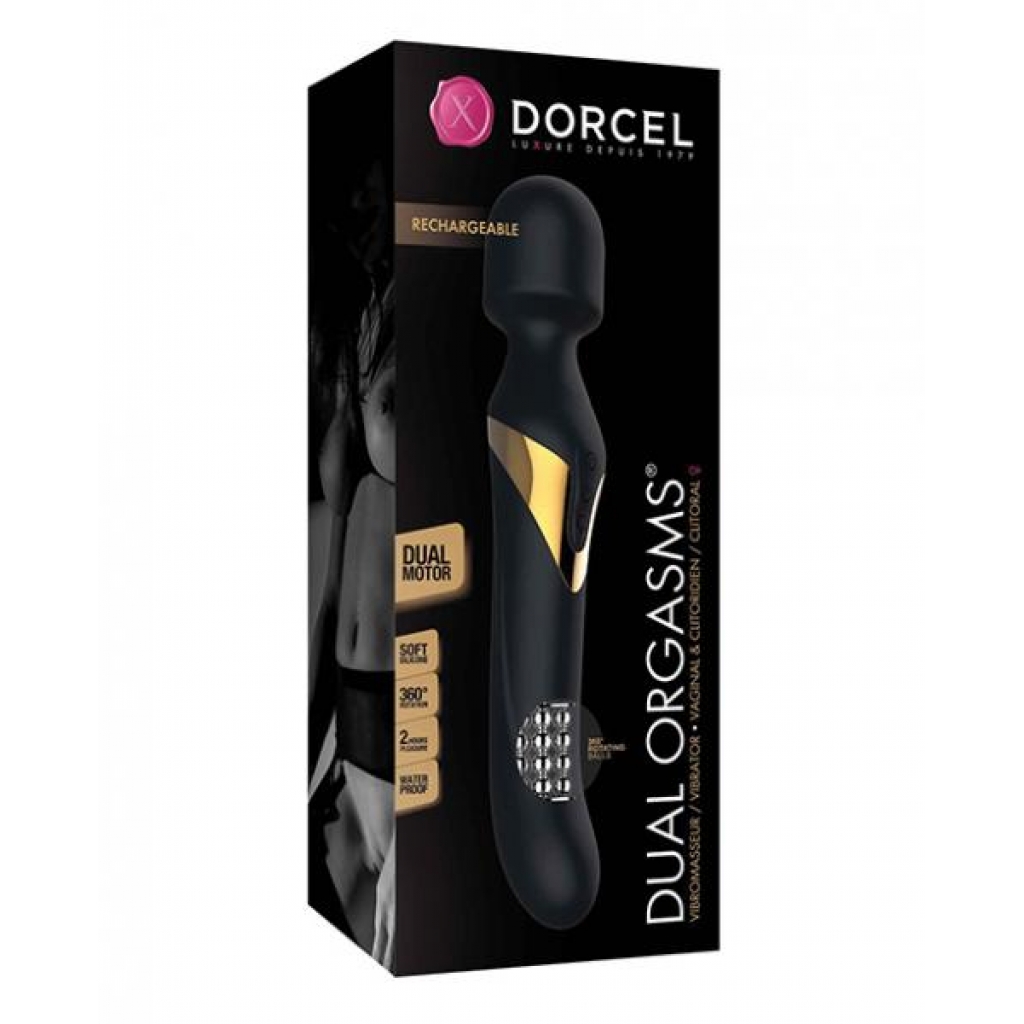 Dorcel Dual Orgasms Wand Vibrator - Black/Gold