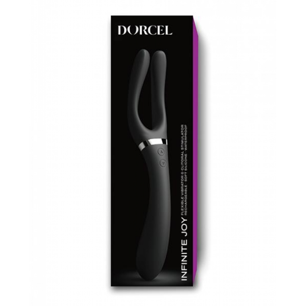 Dorcel Infinite Joy Bendable Forked Vibrator - Black