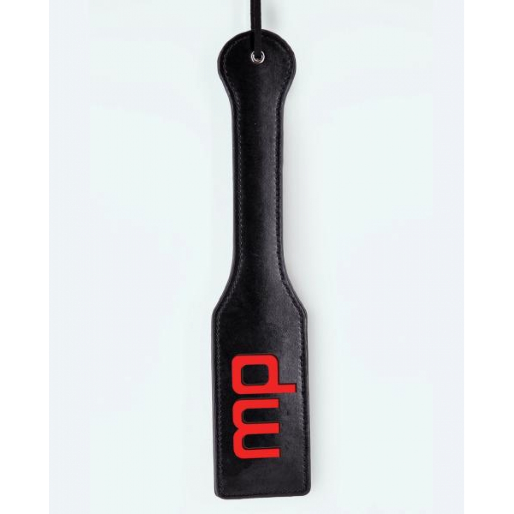 Lust PU Leather MP Paddle - Black - Durable Pleasure