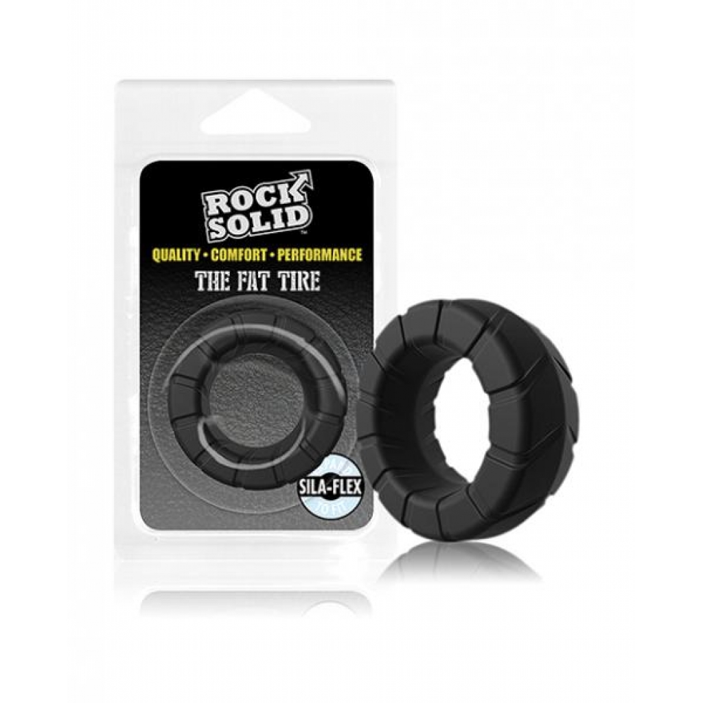 Premium Rock Solid Fat Tire Ring - Black