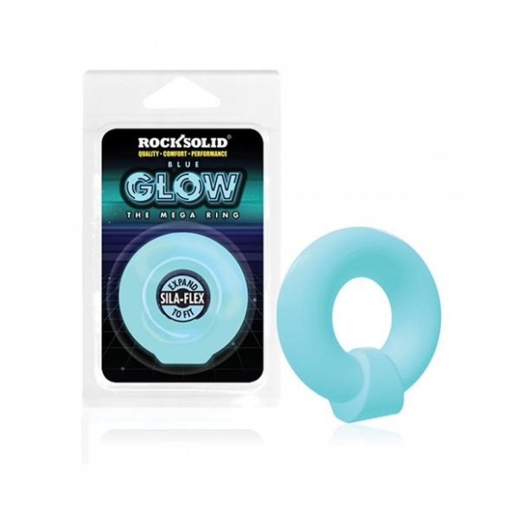 Rock Solid Glow In The Dark Mega Ring - Blue