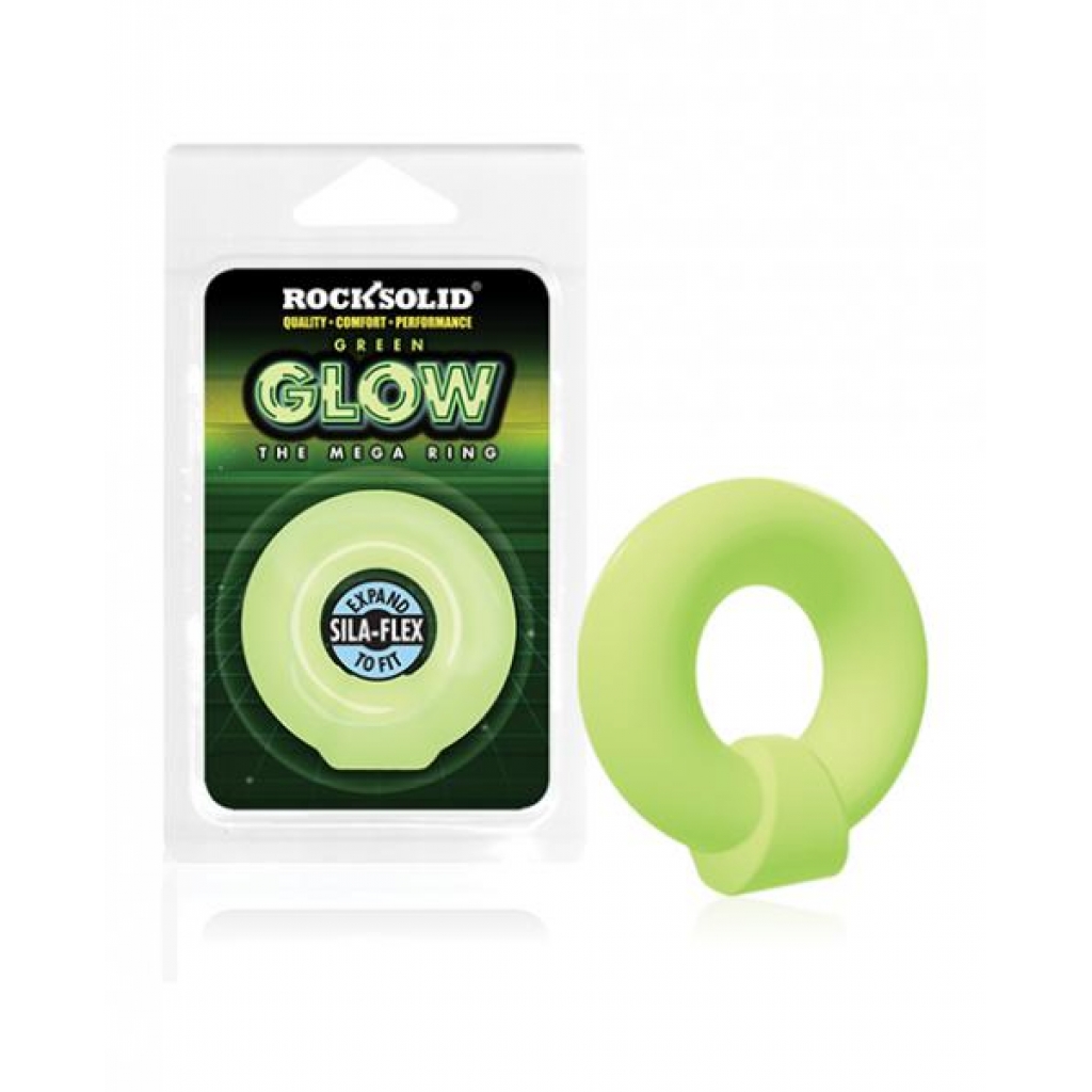 Rock Solid Glow In The Dark Mega Ring - Green