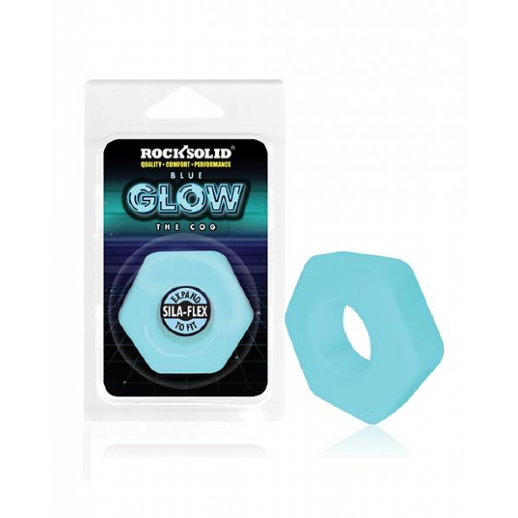 Rock Solid Glow In The Dark The Cog Ring - Blue