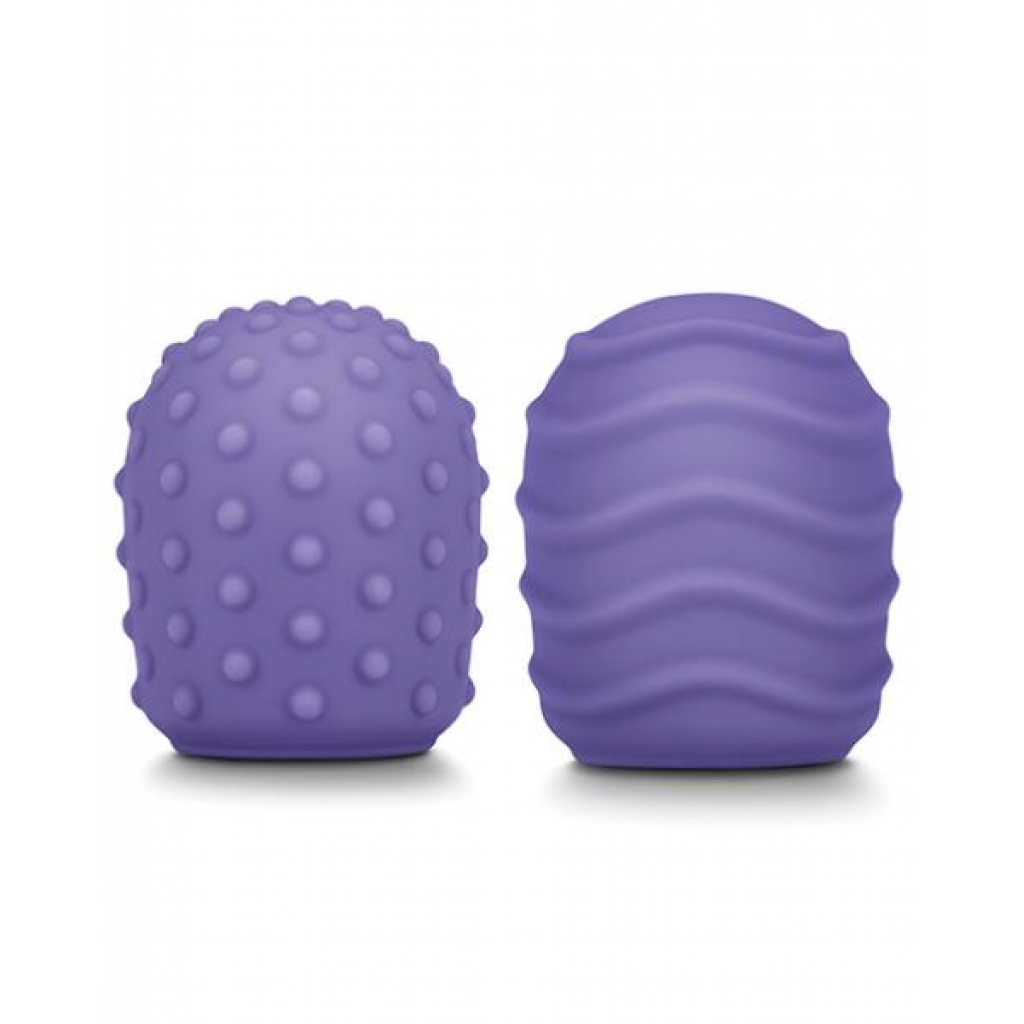 Le Wand Petite Silicone Texture Covers Violet Pack Of 2