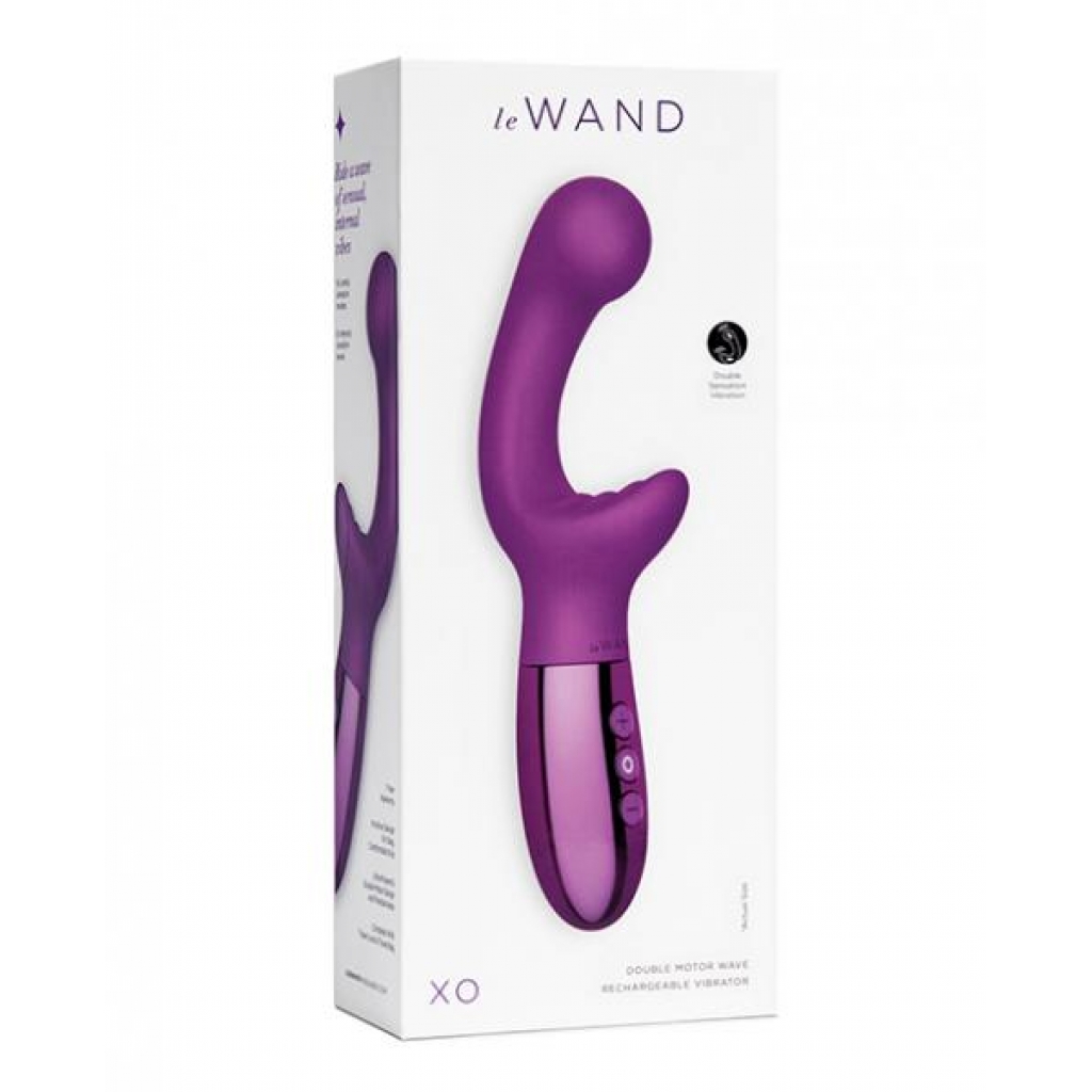 Le Wand XO Double Motor Wave Rechargeable Vibrator - Cherry