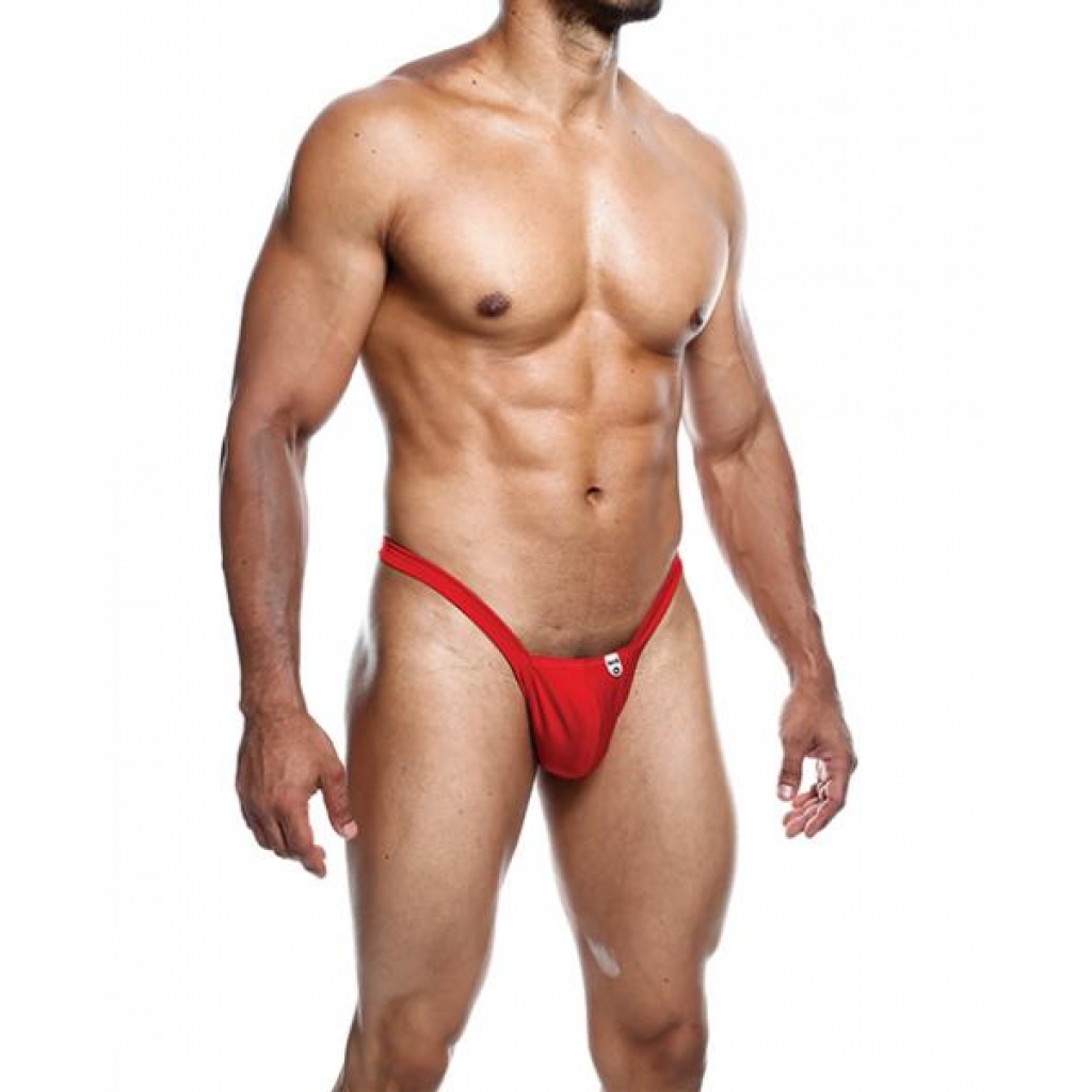 Male Basics Y Buns Thong - Red - XL