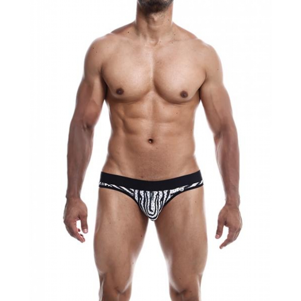 Minimal Coverage Male Basics Mob Aero Jock Zebra Medium