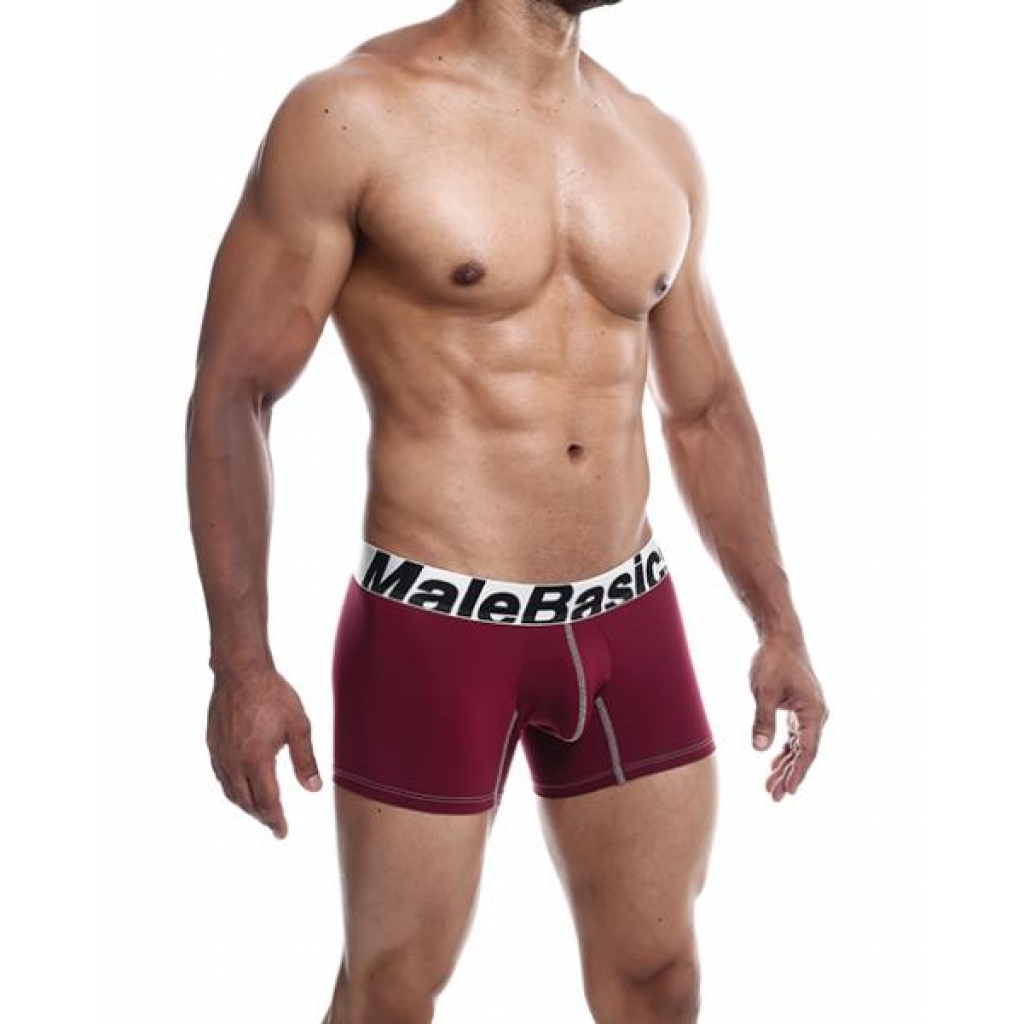 Male Basics Performance Boxer - Burgundy - SM