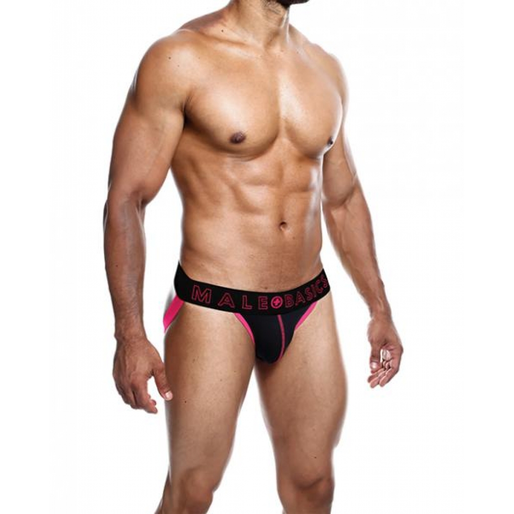 Male Basics Neon Jockstrap Coral Lg