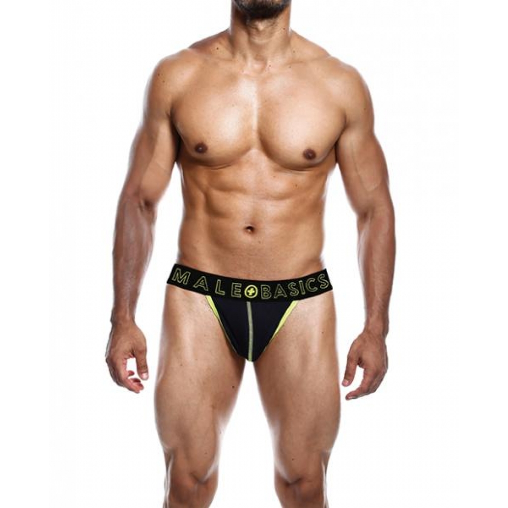 Male Basics Neon Thong Yellow Lg