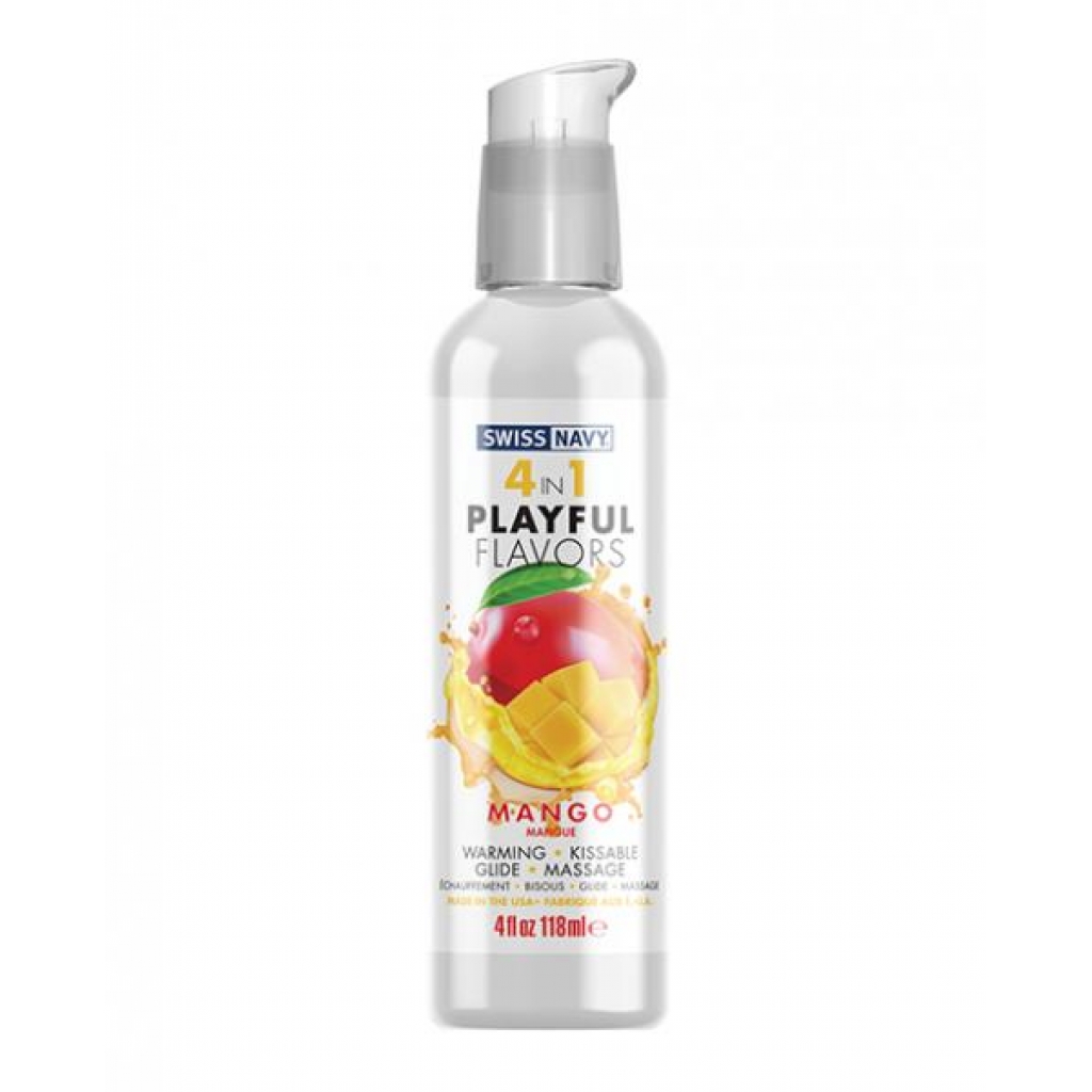 Swiss Navy 4 In 1 Playful Flavors Mango - Intimate Indulgence