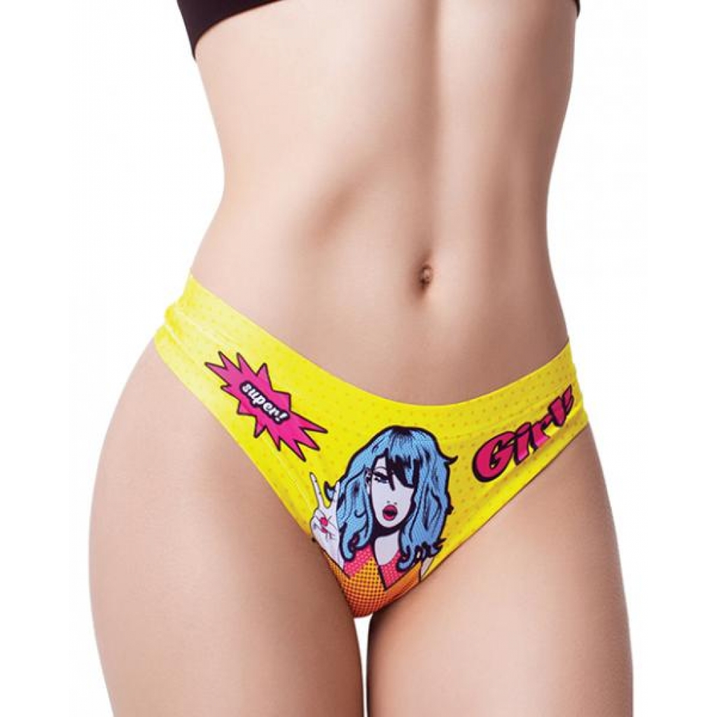 mememe Comic Fans Printed Thong - Fun and Functional