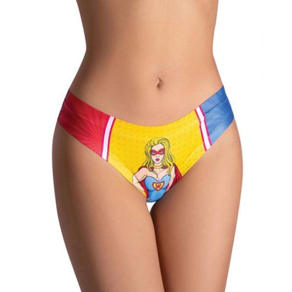 Wonder Girl Printed Thong for Everyday Fun