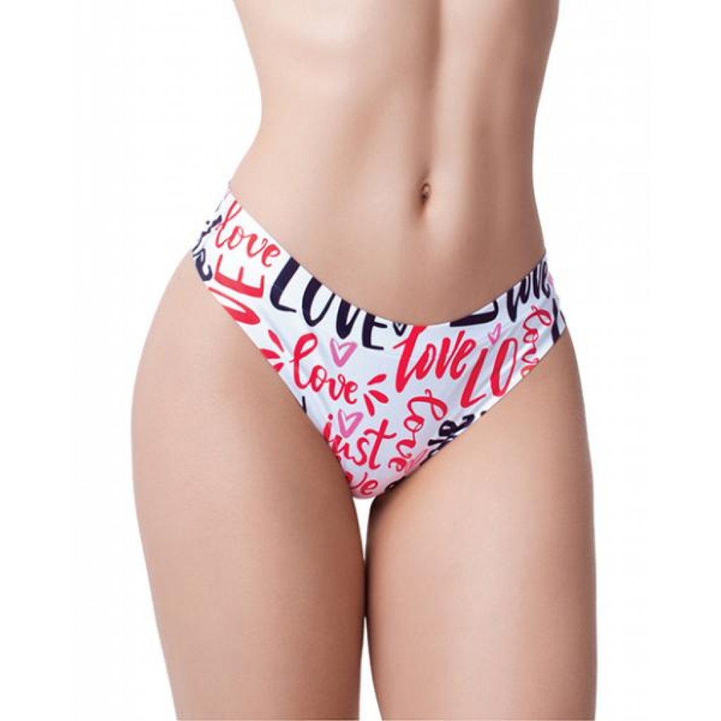 MeMeMe Love Message Printed Thong - Small