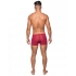 Seamless Sleek Shorts with Sheer Pouch - Red Small