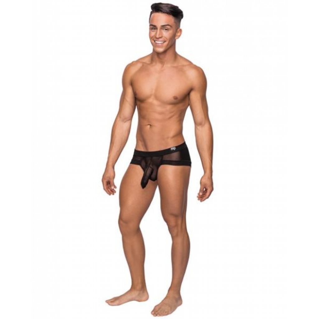 Hoser Stretch Mesh Micro Mini Shorts - Black Medium