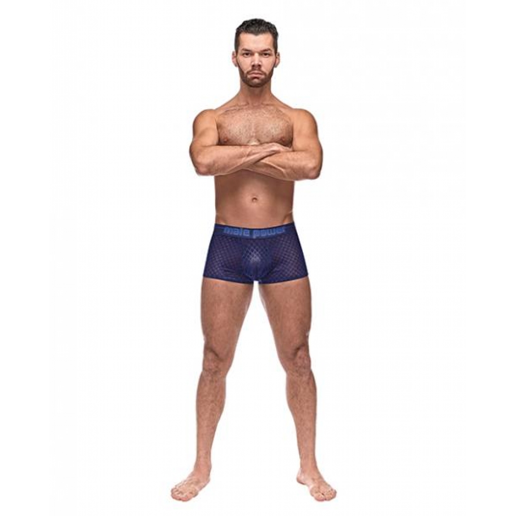 Diamond Mesh Mini Short - Blue Medium