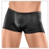 Male Power Satin Lycra Boxer Shorts Black Large