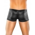 Male Power Satin Lycra Boxer Shorts - Black Medium