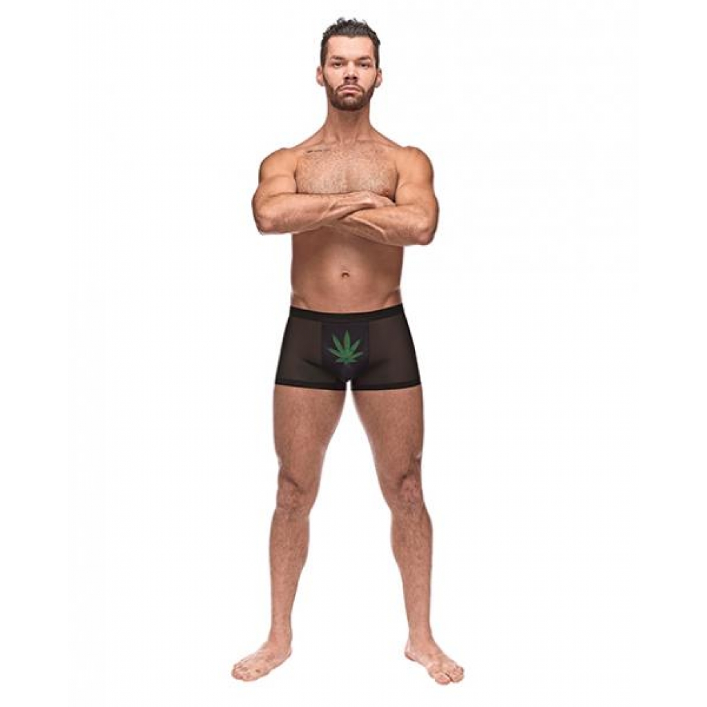 Pot Leaf Micro Mesh & Modal Pouch Short