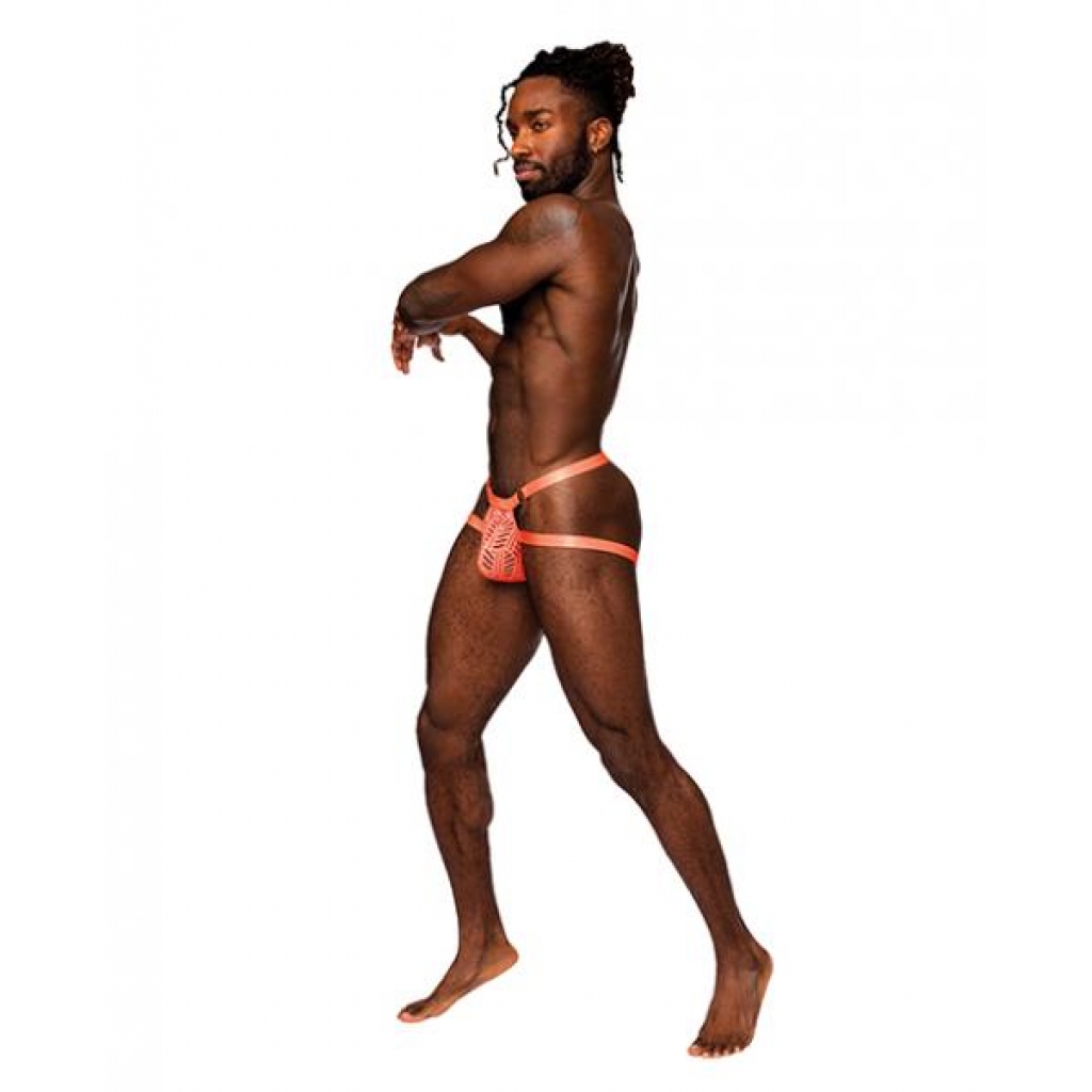 Rude Awakening Mesh Ring Jock: Be Bold in Neon Orange