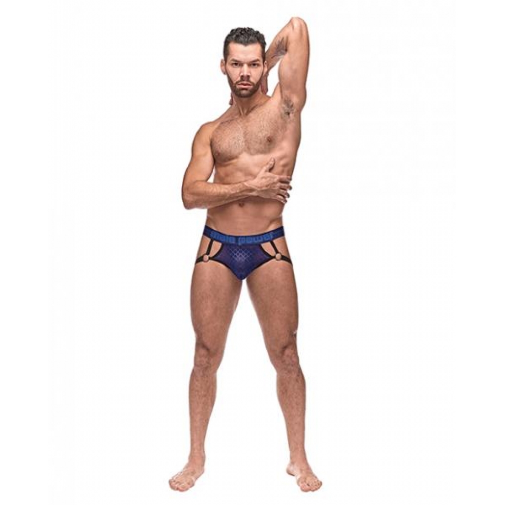 Diamond Mesh Jock Ring - Navy Blue