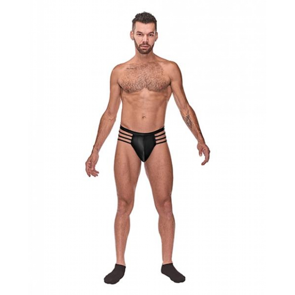 Cage Matte Cage Thong - Black S/M