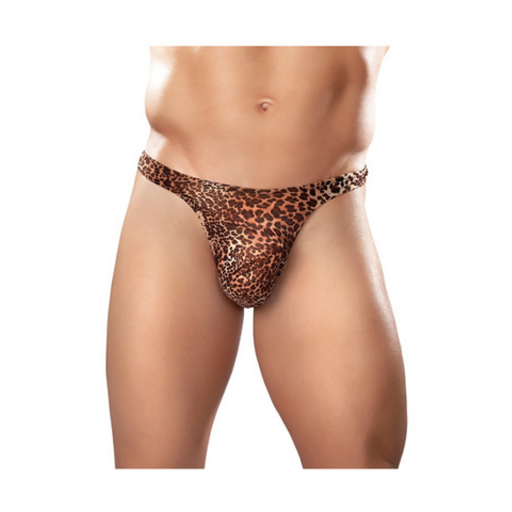 Male Power Wonder Thong - Animal Print S/M