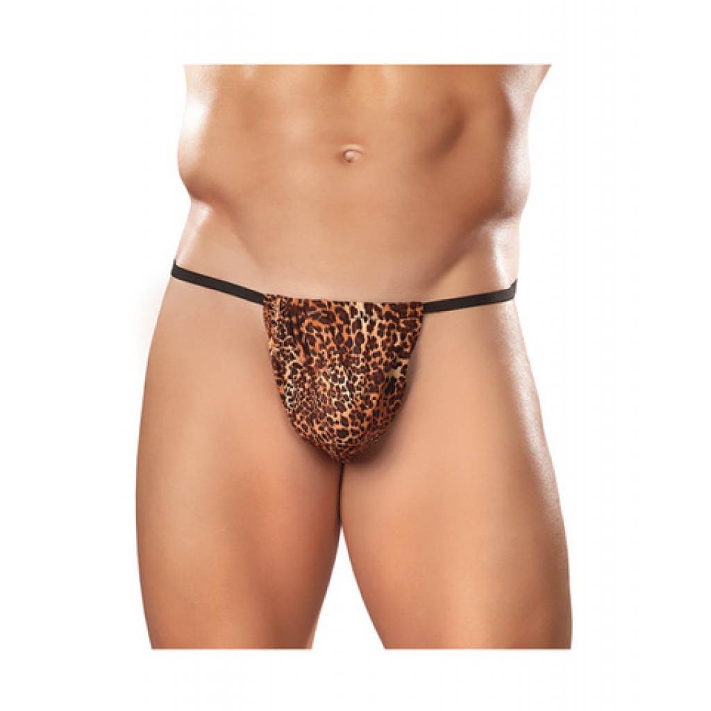 Male Power Men's Posing Strap Thong - Leopard Print