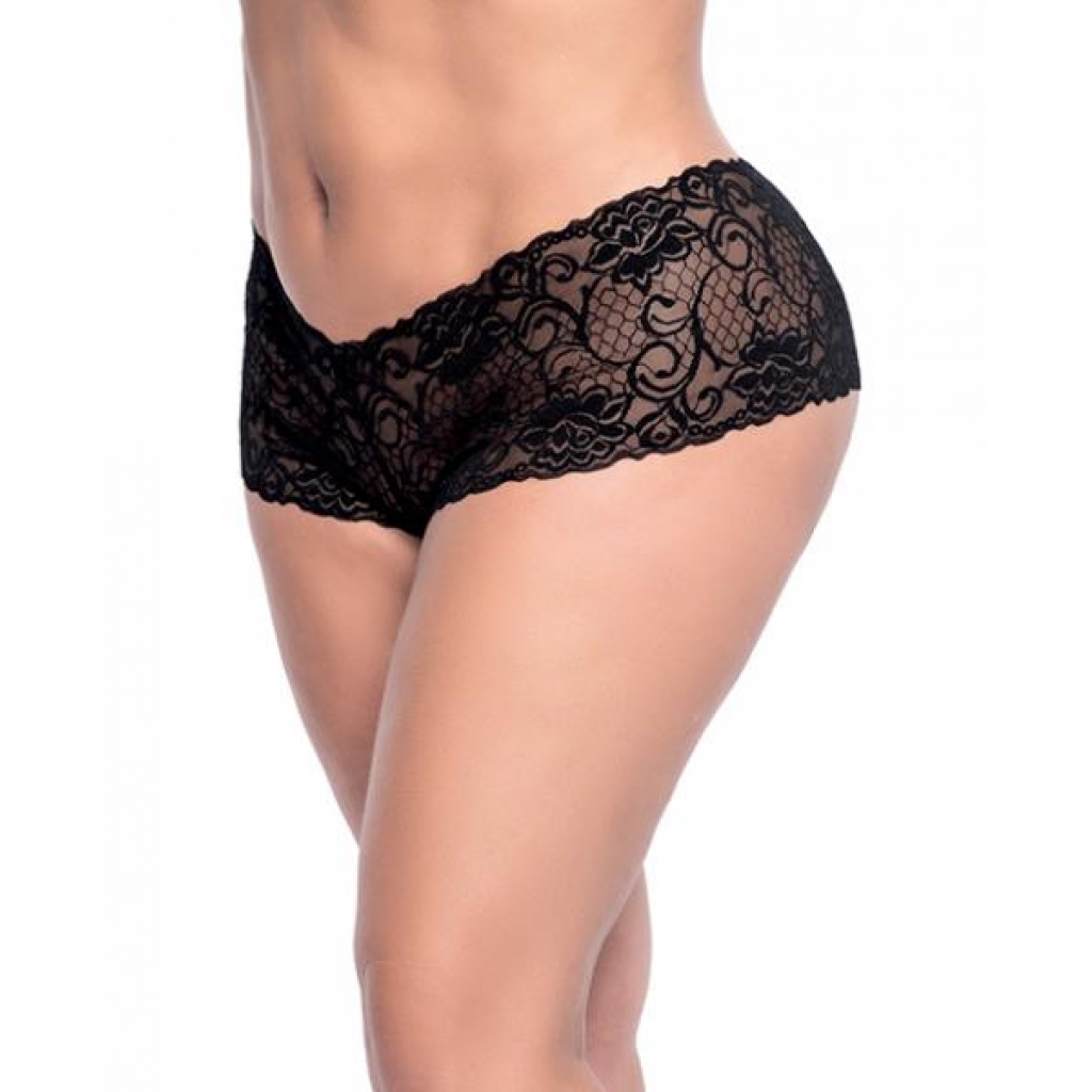 Lace Boyshort - Black (1X/2X)