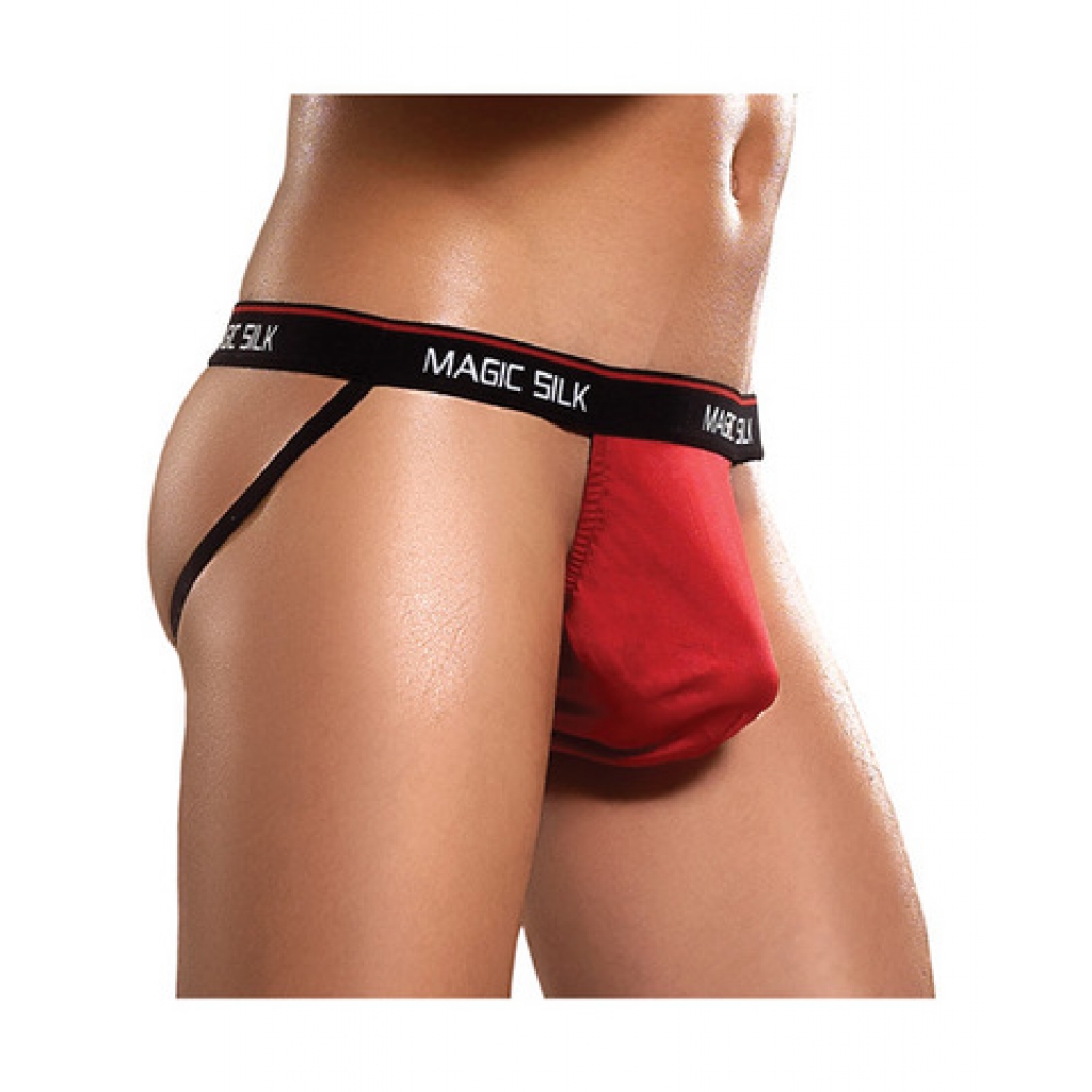 100% Silk Jock Strap - Red Small/Medium