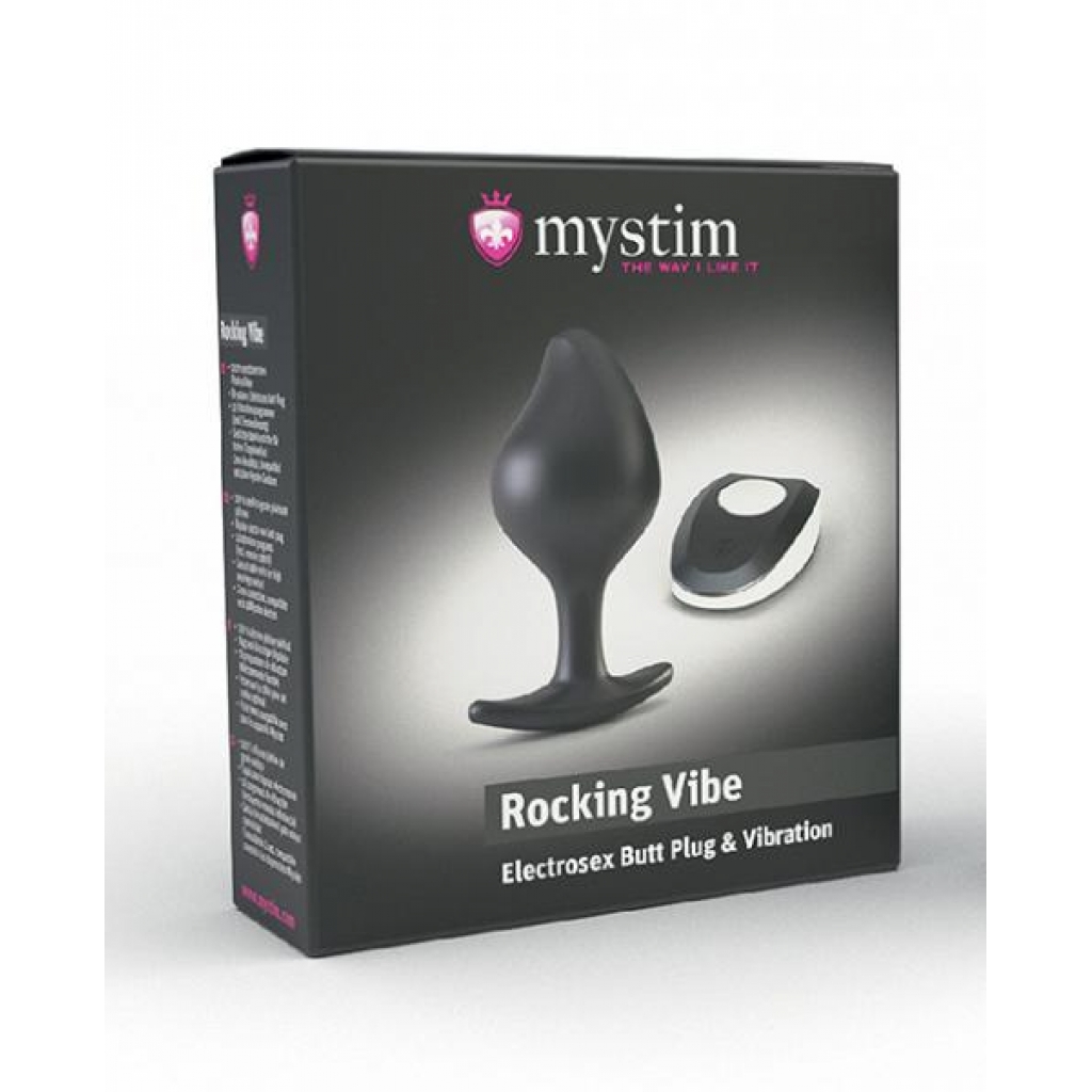 Mystim Rocking Force Small Buttplug - Black Electrical Stimulation