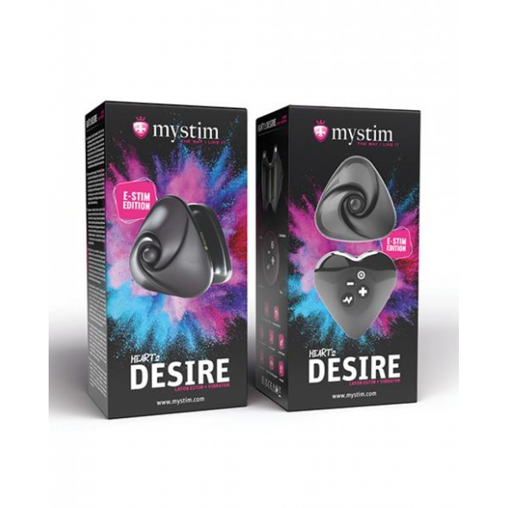 Mystim Hearts Desire Estim Layon Vibrator - Black