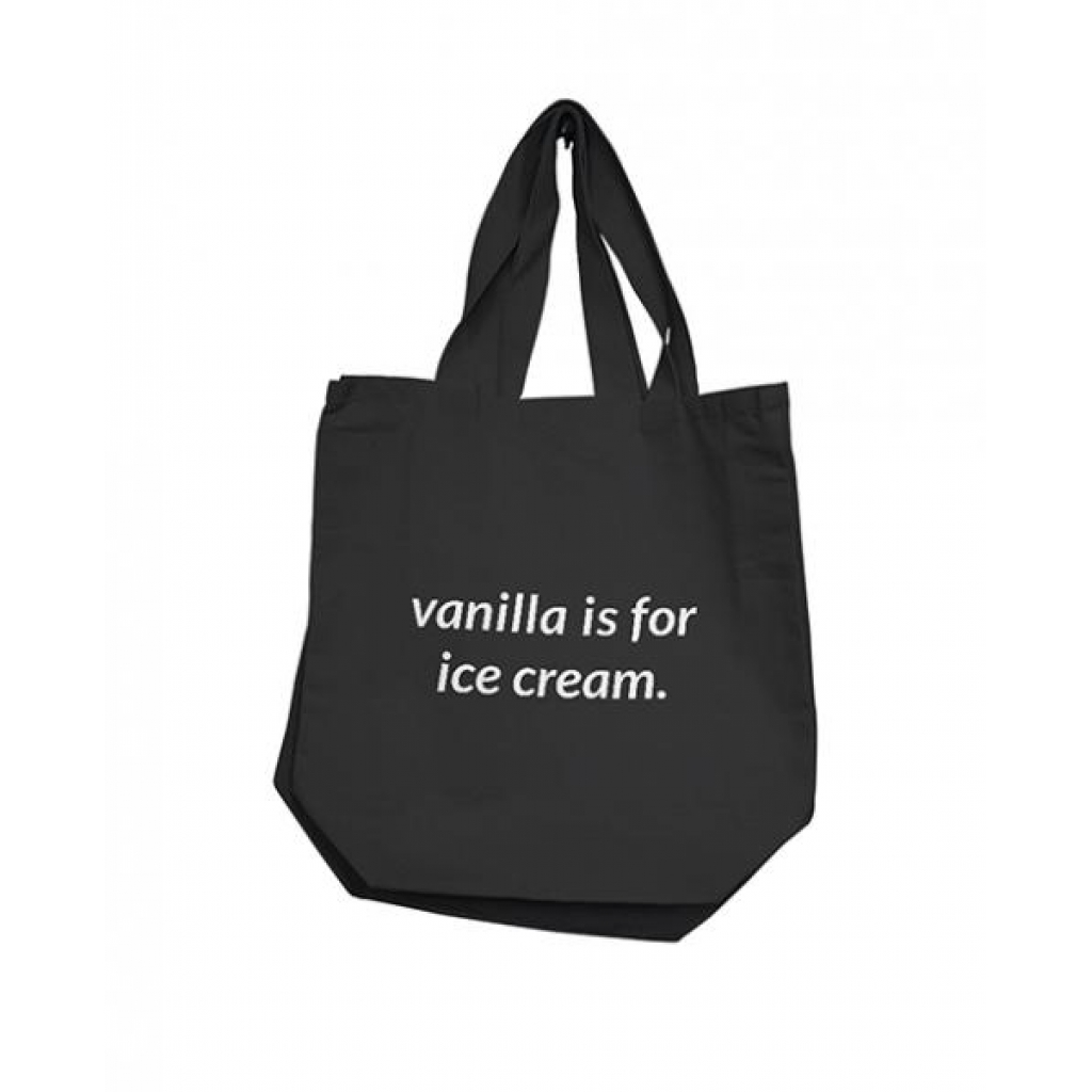 Nobu Vanilla Is For Ice Cream Reusable Tote - Black - Bodispa Inc