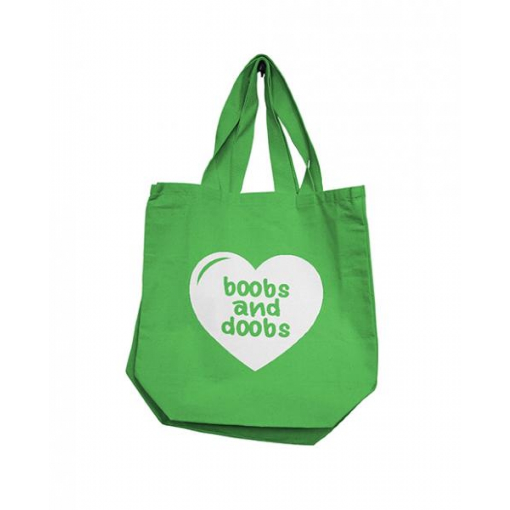 Nobu Boobs & Doobs Reusable Tote - Green - Bodispa Inc