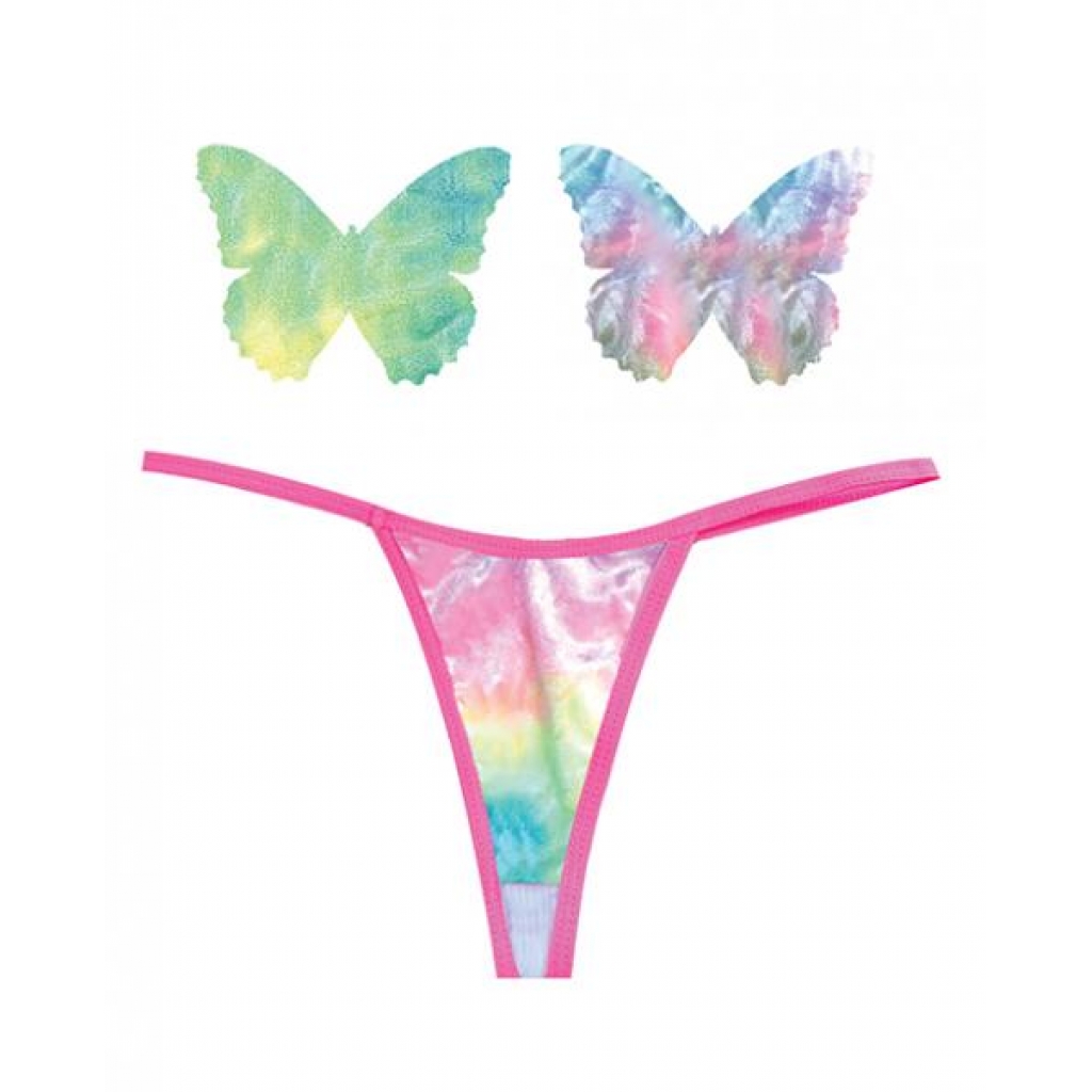 Neva Nude Naughty Knix - Rainbow Sherbet G-string & Pasties