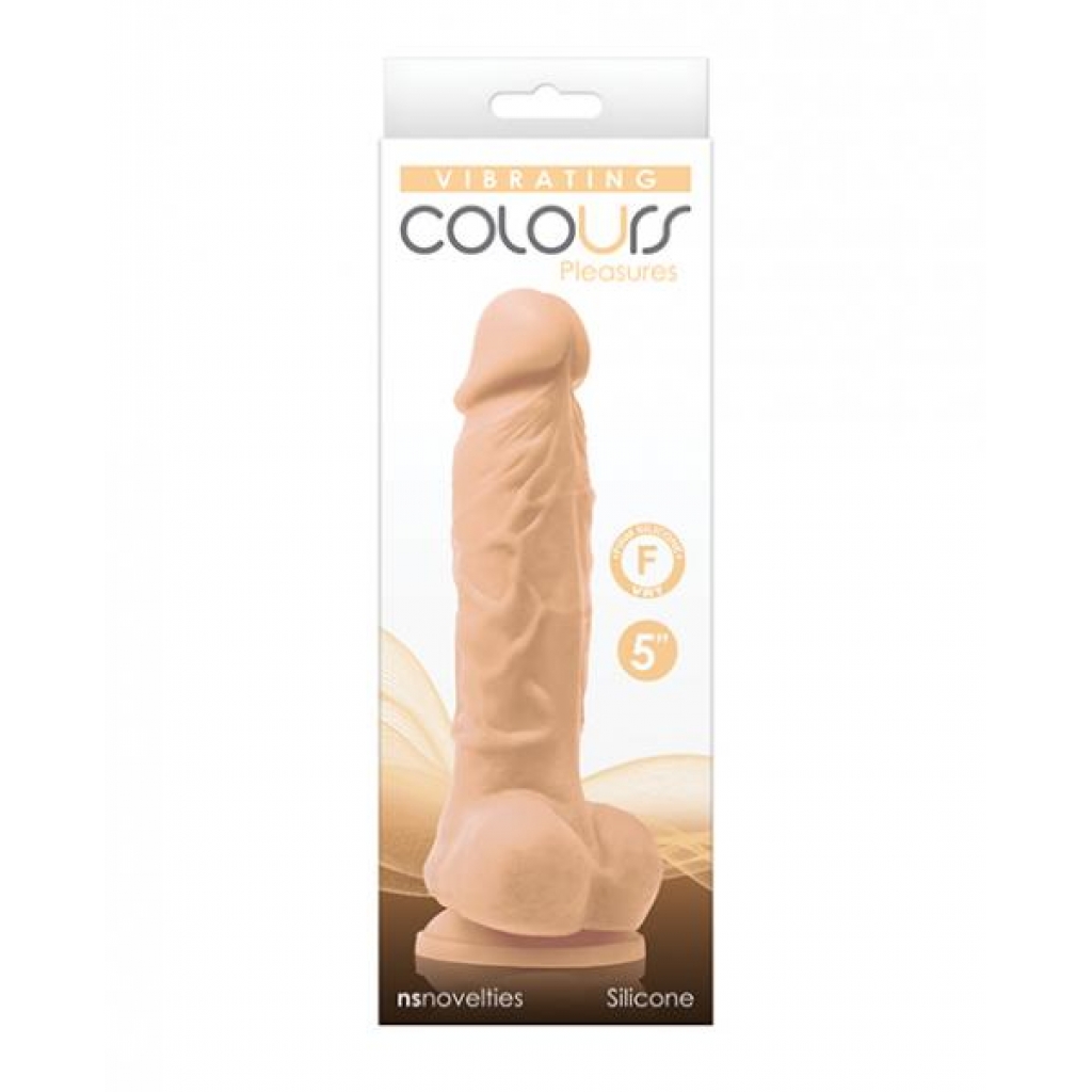 5-Inch Vibrating Dildo in White - Premium Silicone Pleasure